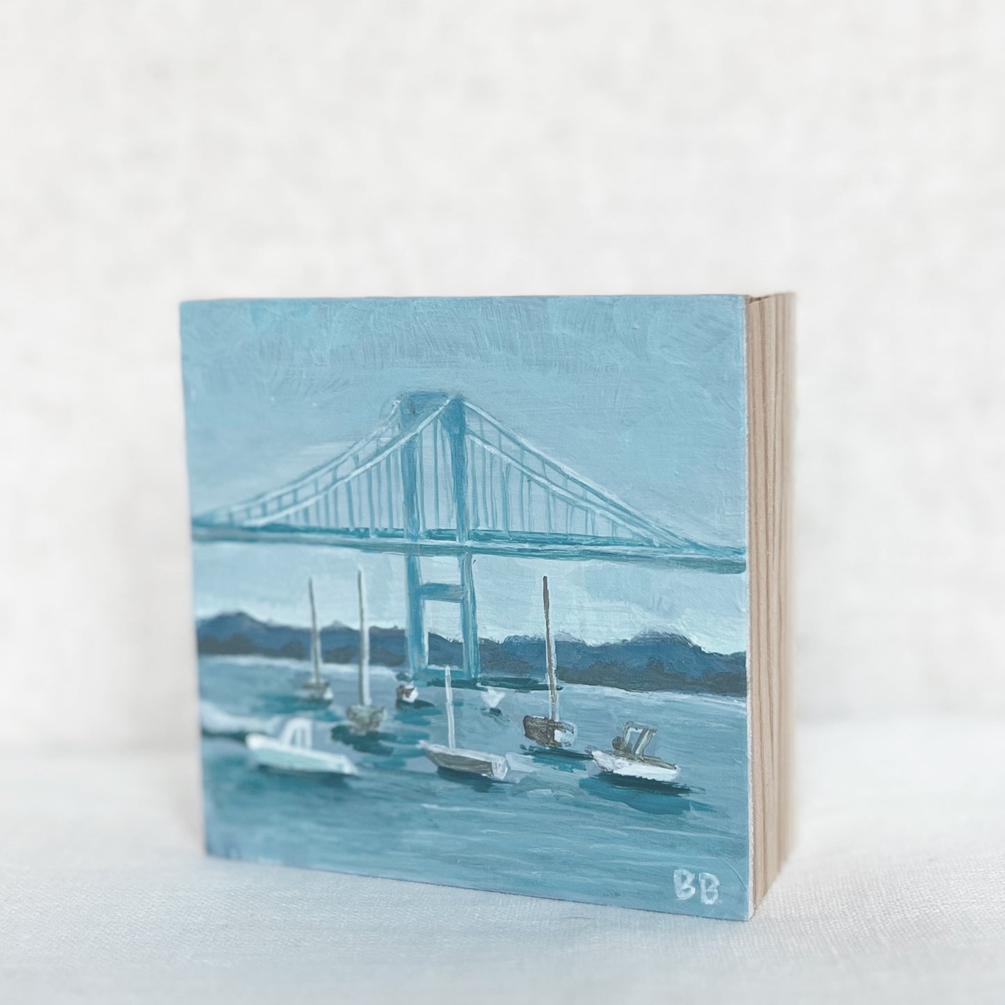 By The Bay Original Painting 4x4 | No. 4