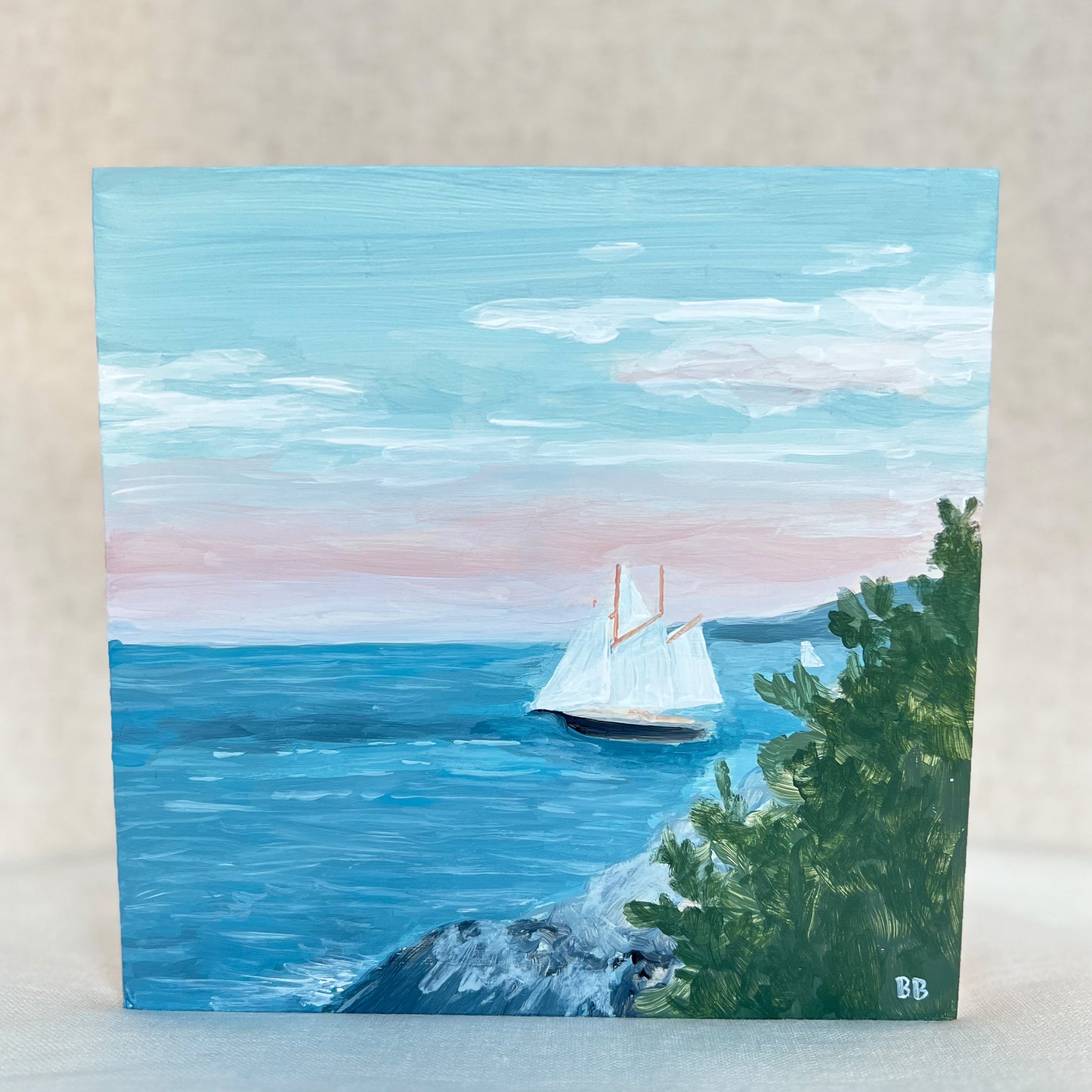 By The Bay Original Painting 8x8 | No. 1