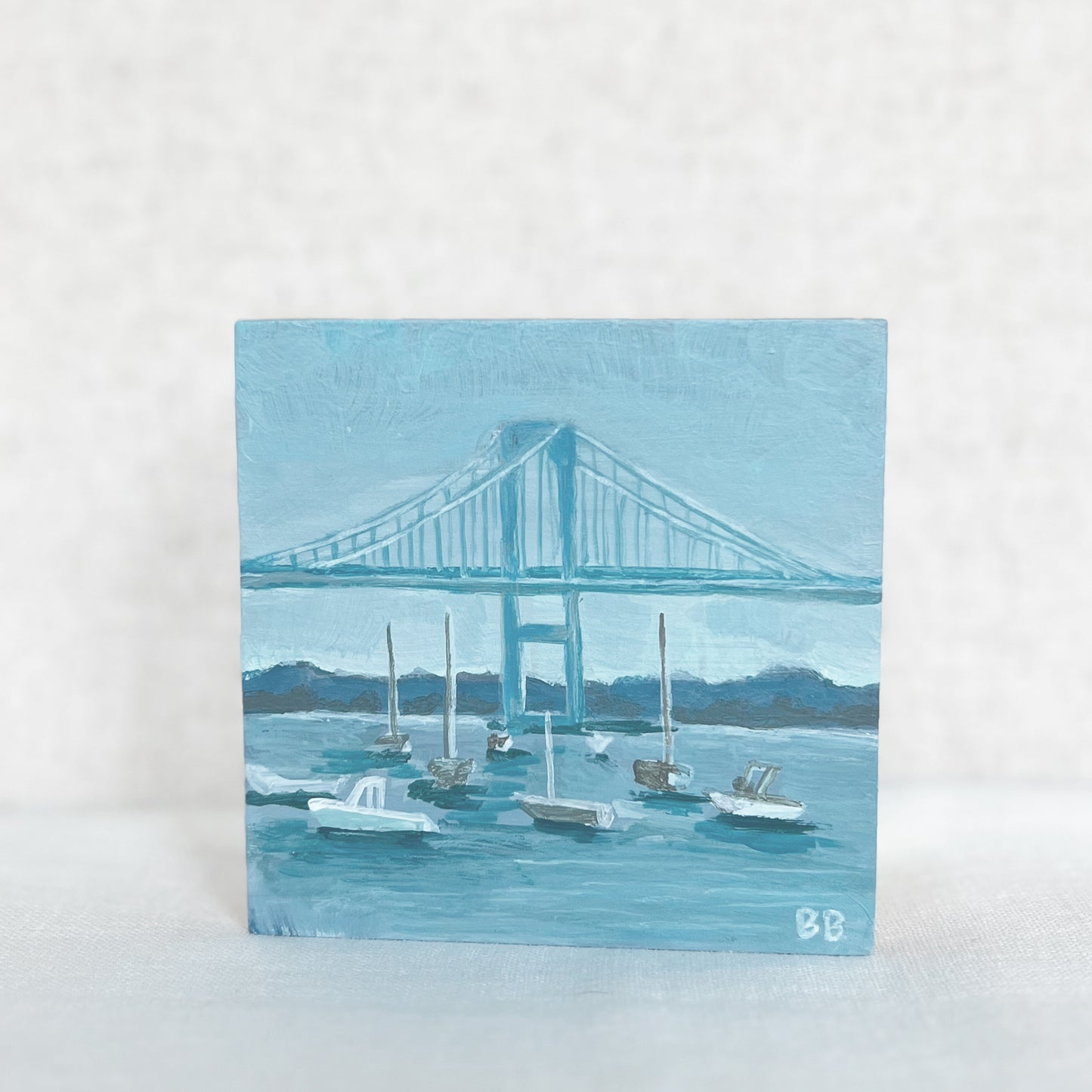 By The Bay Original Painting 4x4 | No. 4