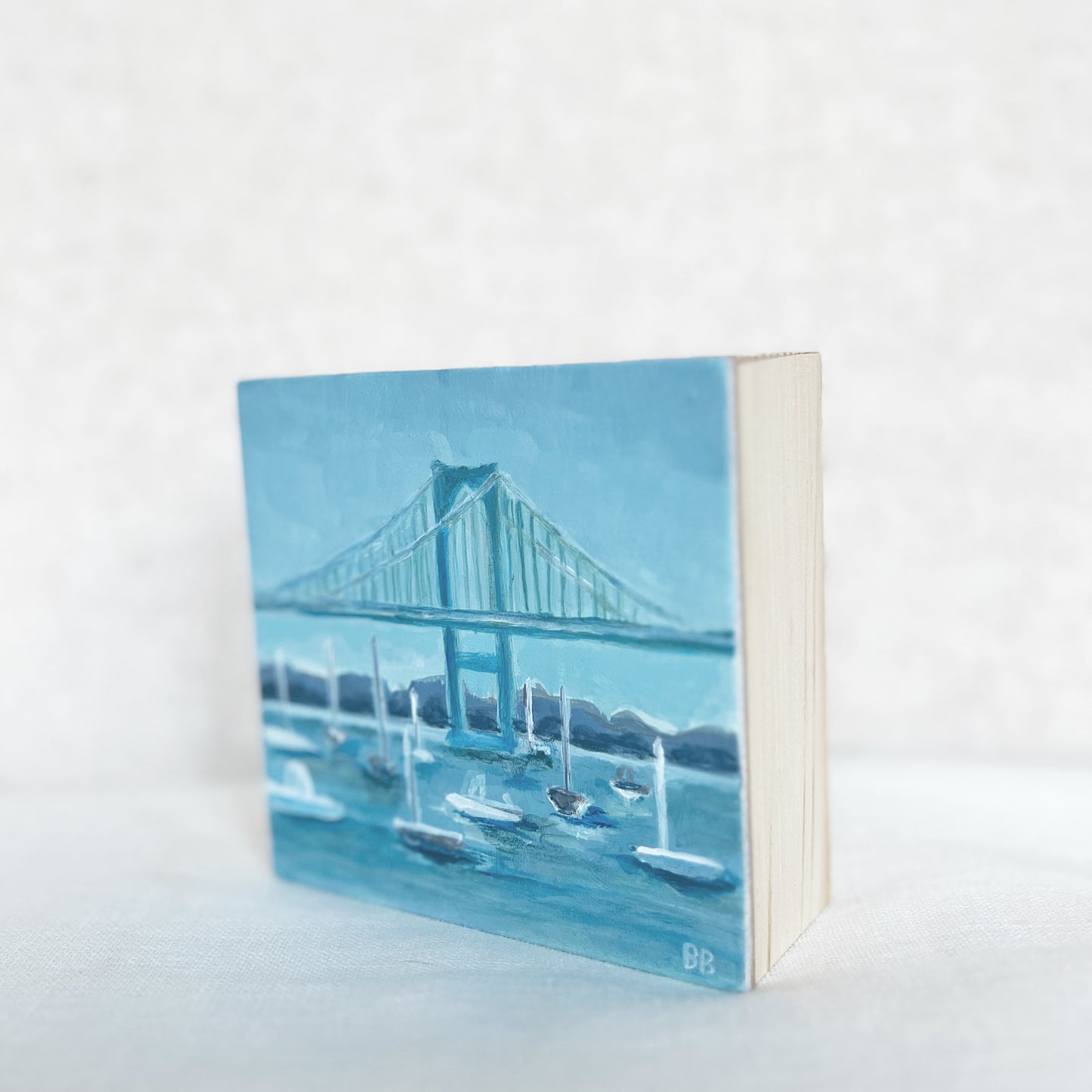 By The Bay Original Painting 4x4 | No. 5