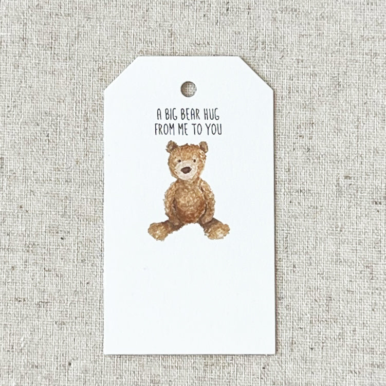 Brown Bear Hug Gift Tag | Set of 10