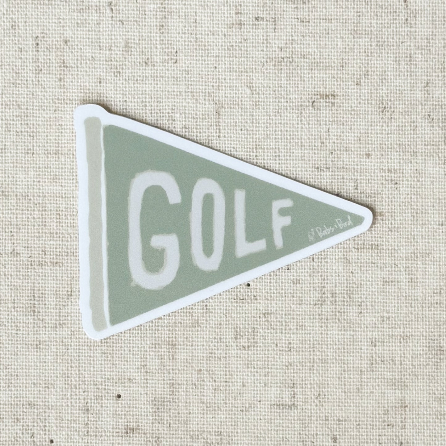 Golf Pennant Flag 2.5” Sticker