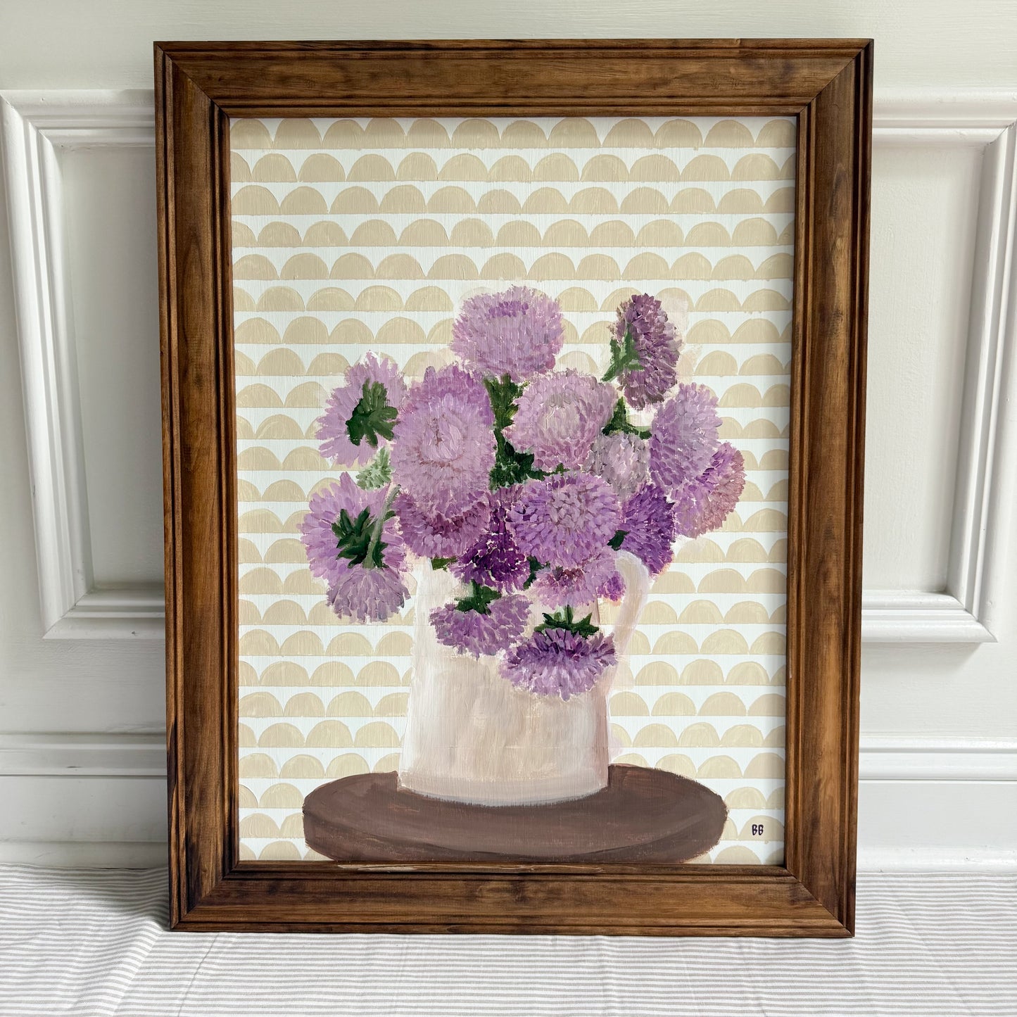 September: Aster Original | 18x24