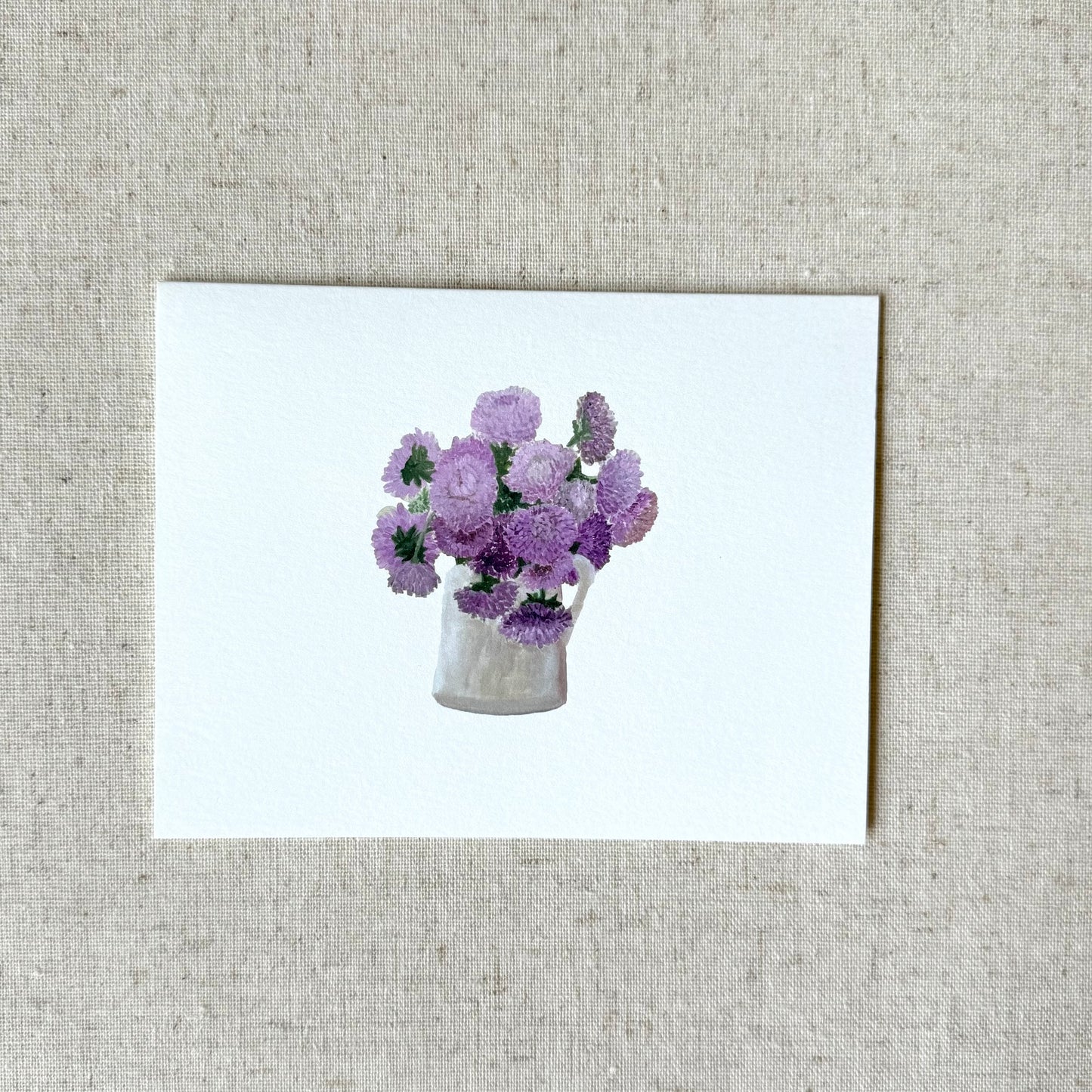 September Aster Folded Card Stationery | Set of 8