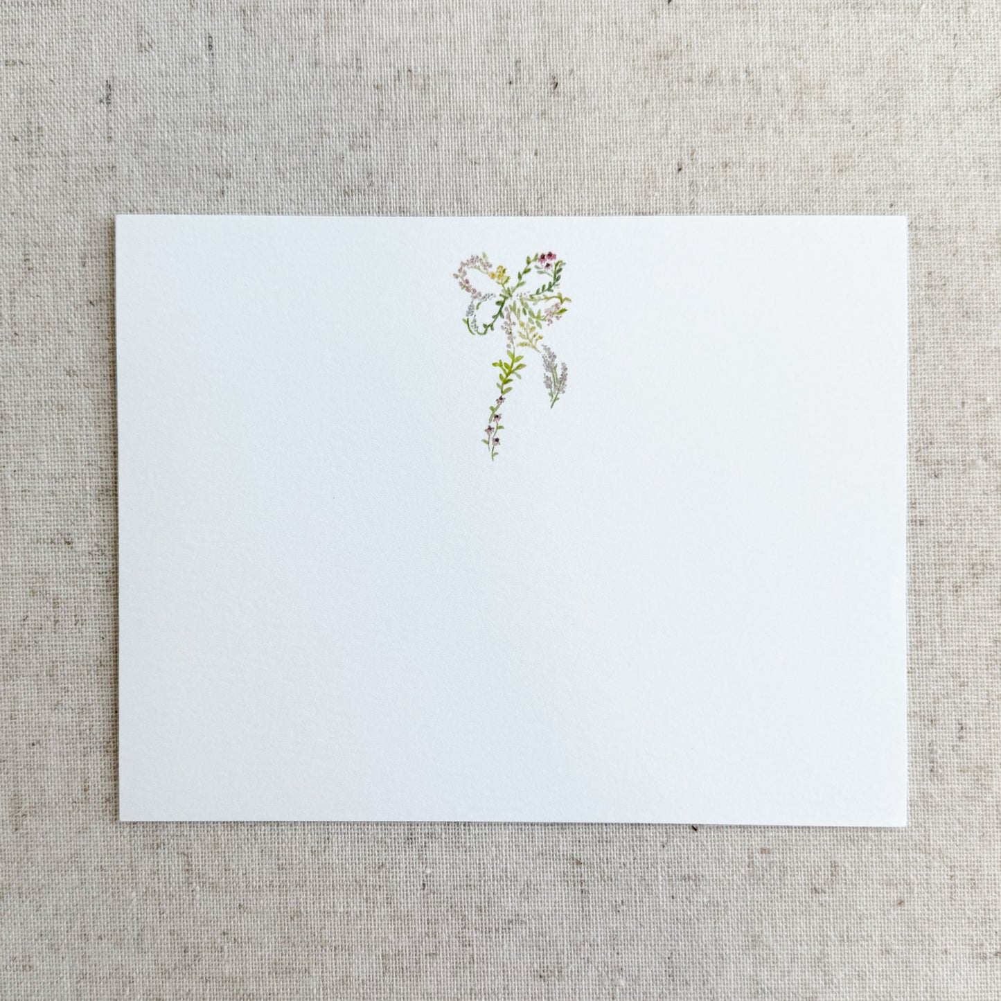 Wildflower Bow Raleigh Rose Card Stationery | Set of 8