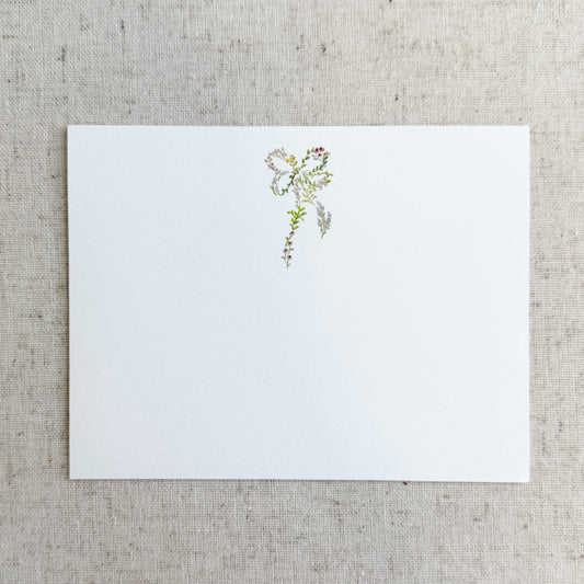 Wildflower Bow Raleigh Rose Card Stationery | Set of 8