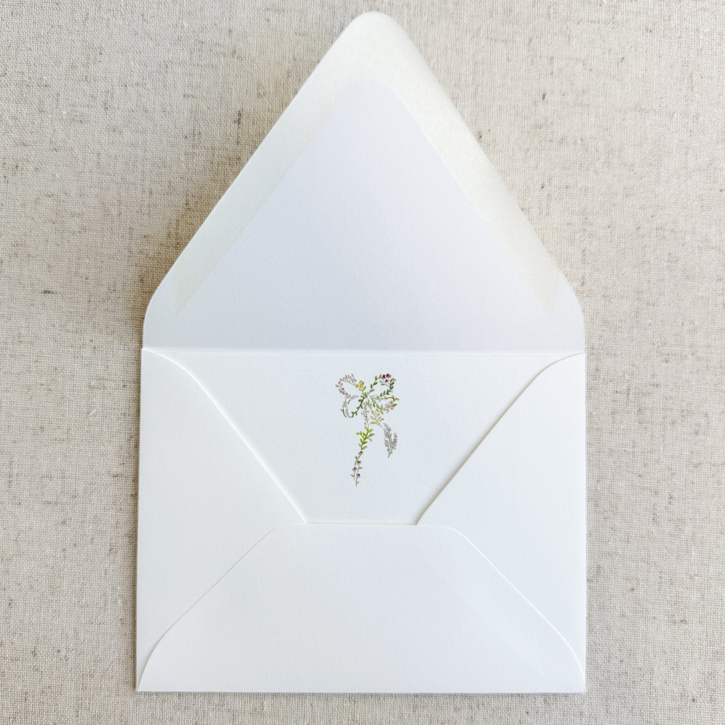 Wildflower Bow Raleigh Rose Card Stationery | Set of 8