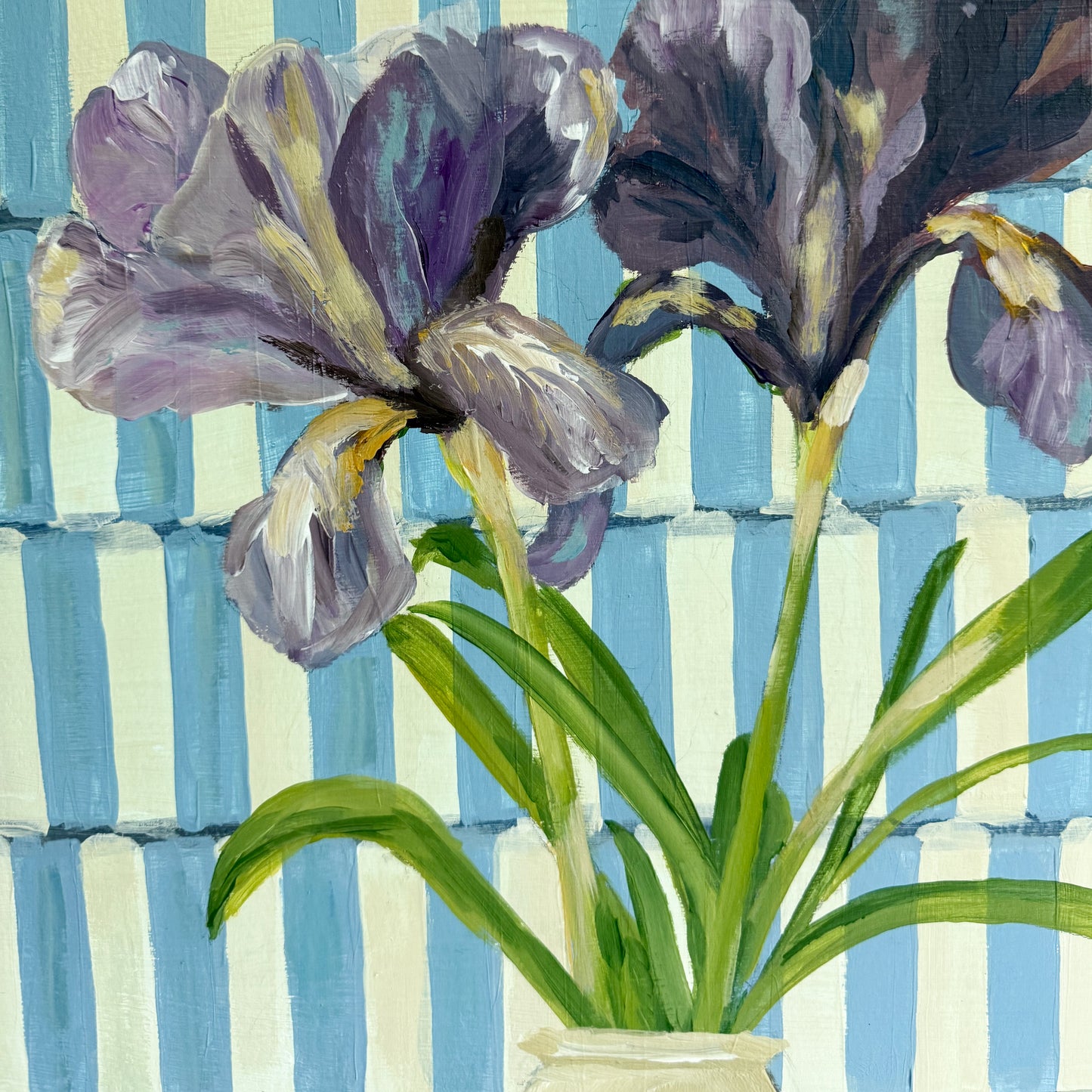 February Iris Original | 18x24