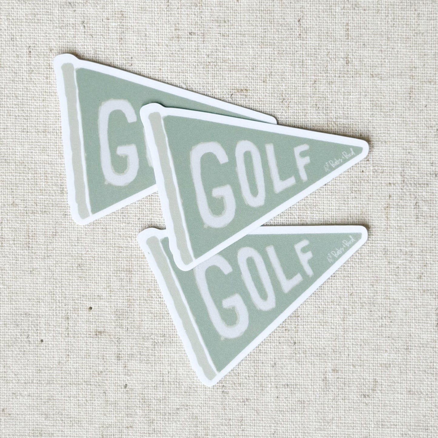 Golf Pennant Flag 2.5” Sticker
