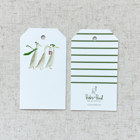 Runner Duck Holiday Gift Tag | Set of 10