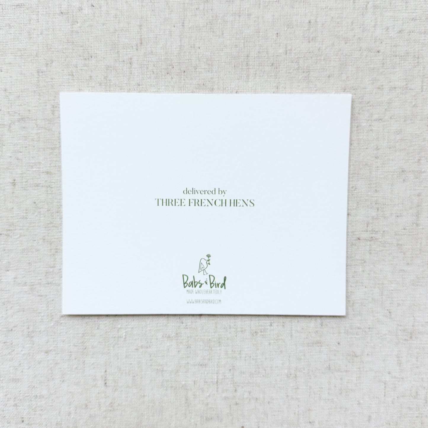 Three French Hens Card Stationery | Set of 8