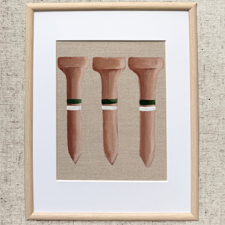 Golf Tee Original Art No. 2 (Framed) | 8x10