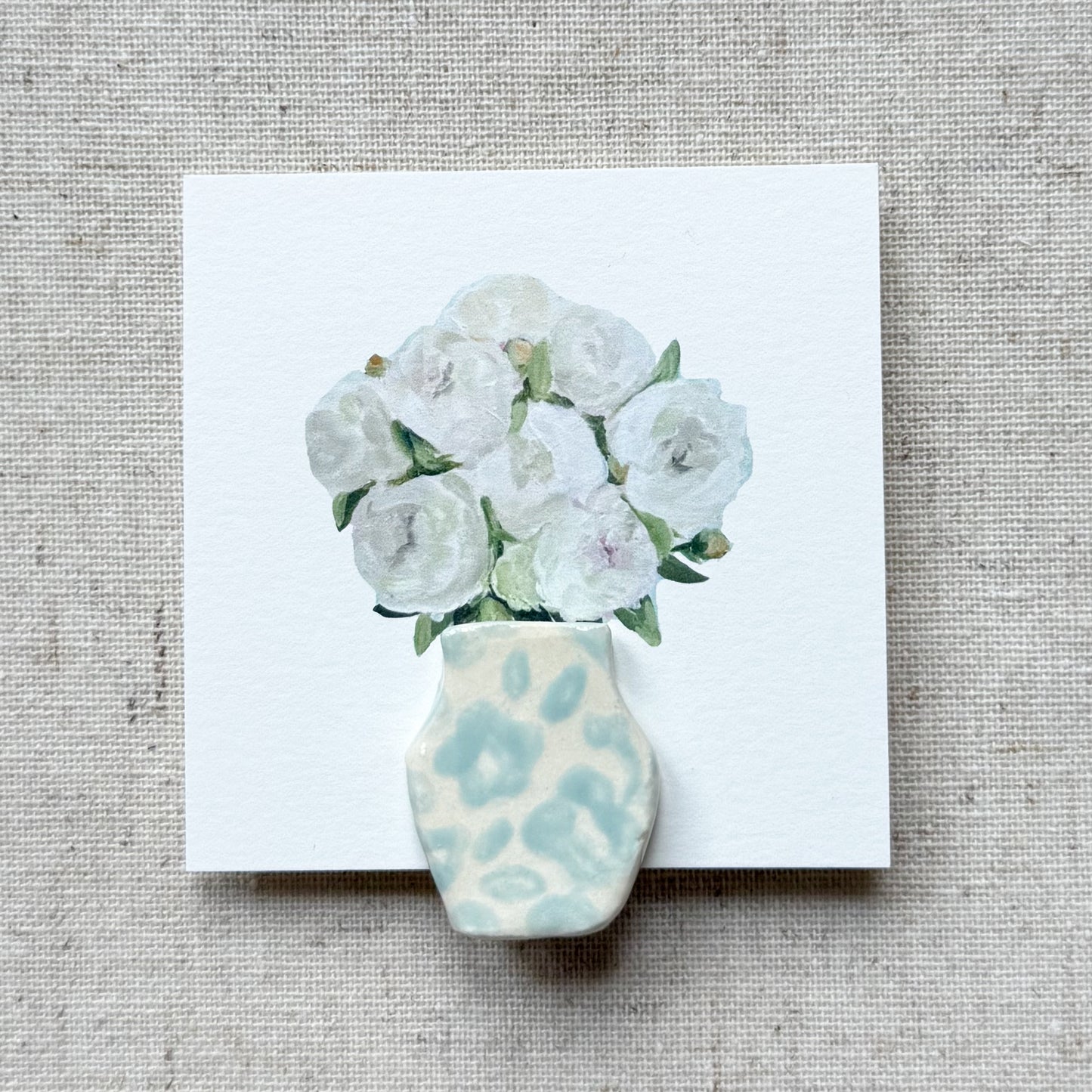 Ceramic Vase Place Card Holders Light Blue | Set of 4