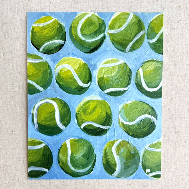 Love Love Collection Tennis Ball Grid Print 8x10