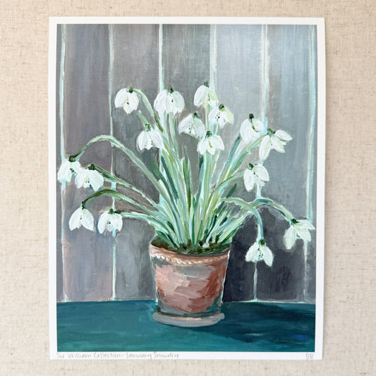 January Snowdrops Print | 8x10