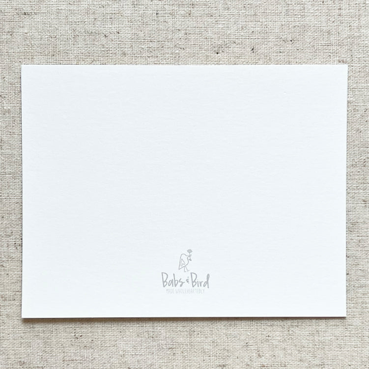 Logo printed on back of card