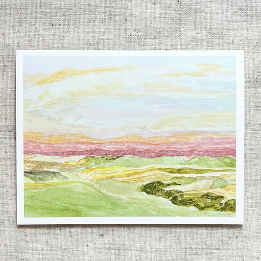 Rolling Hills Folded Card Stationery | Set of 8