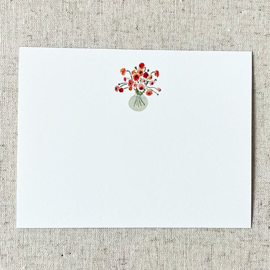 Vase of Ranuculus Card Stationery | Set of 8