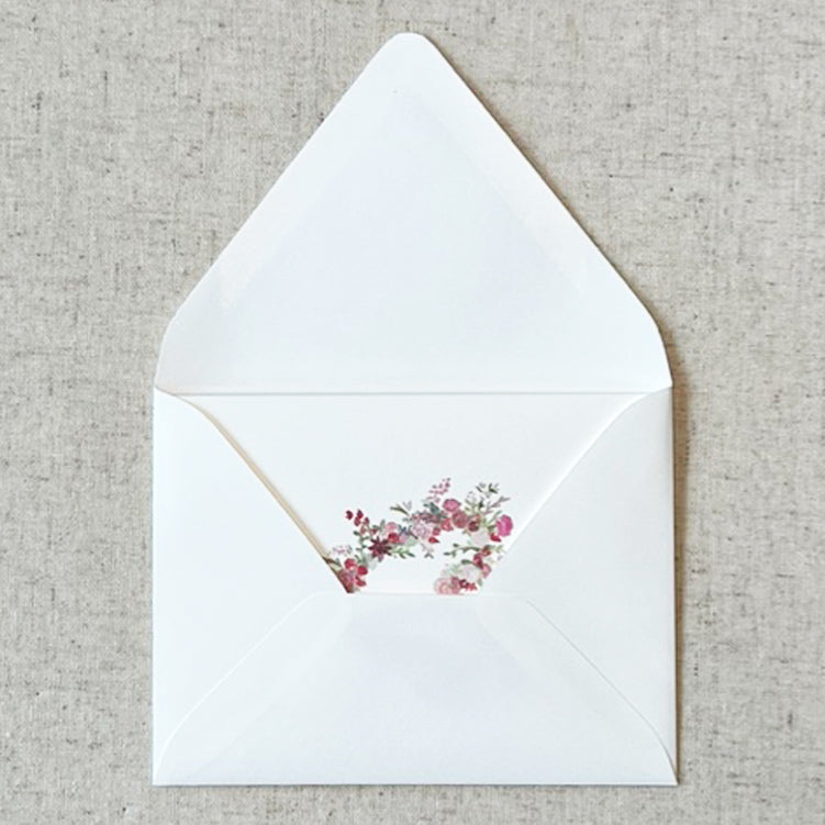 Floral Heart Folded Card Stationery | Set of 8