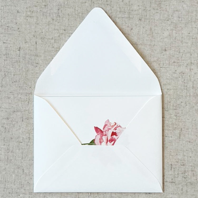 Pink Peony Folded Card Stationery | Set of 8